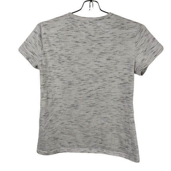 Junior Misses Medium Graphic Tee With "Be Kind" Quote In Heathered White - Picture 2 of 7